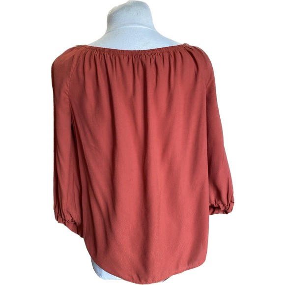 banana republic blouse Rust Orange Medium - Picture 2 of 4